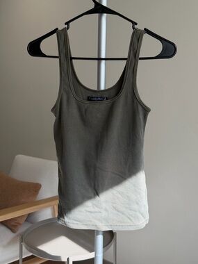Women’s | Abercrombie & Fitch Olive Green Ribbed Tank Top | Small